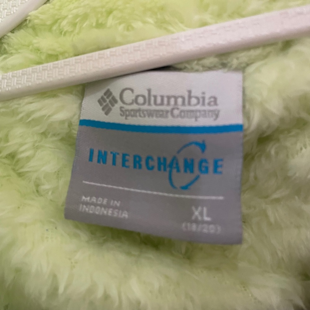 Columbia Bugaboo Fleece Interchange Youth XL Jacket Teal Cream Lined Hooded NWT - Picture 4 of 8